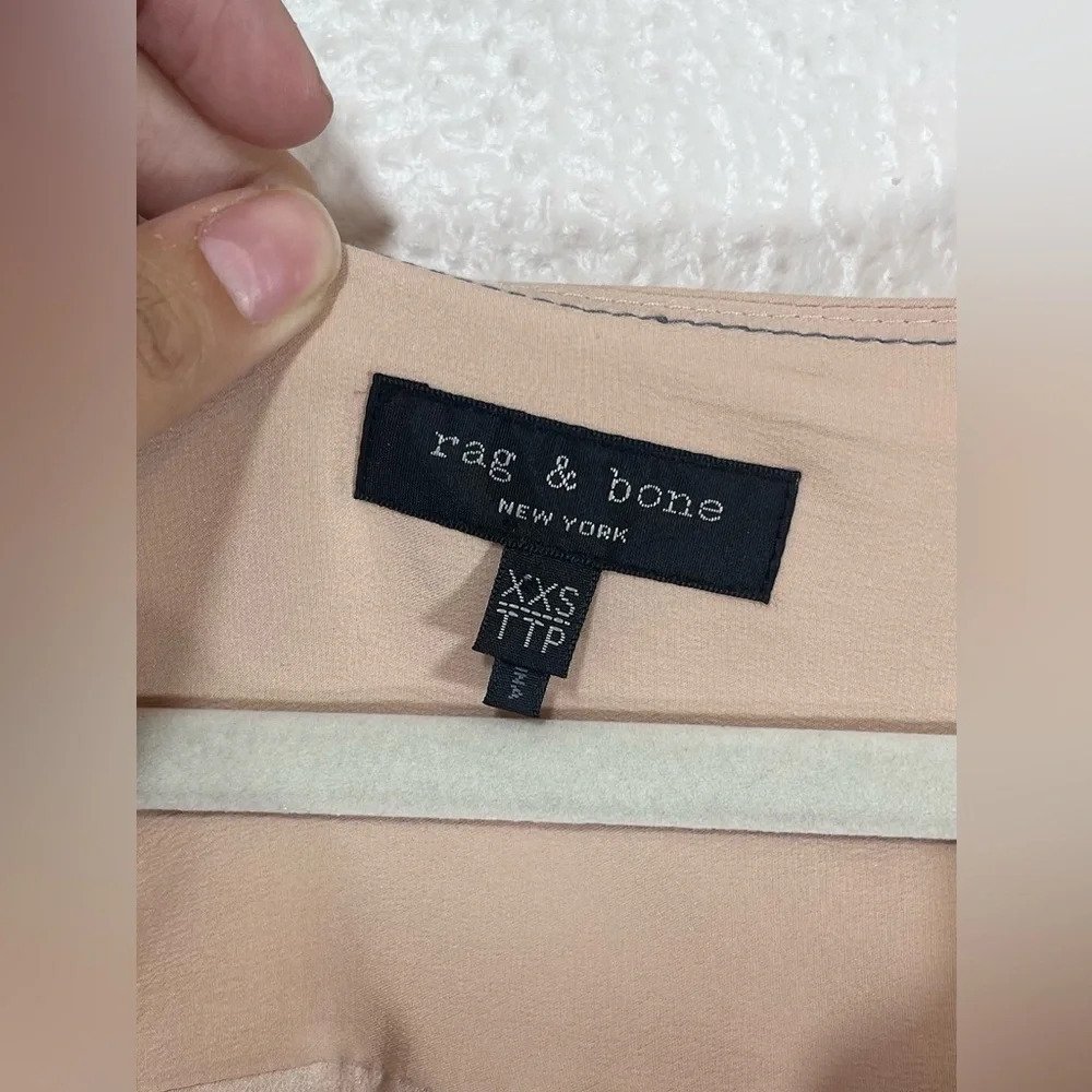 Rag & Bone Shields 100% Silk Drape-Front Top Blou… - image 5